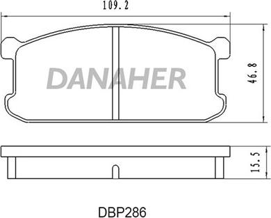 Danaher DBP286 - Тормозные колодки, дисковые, комплект autosila-amz.com