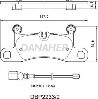 Danaher DBP2233/2 - Тормозные колодки, дисковые, комплект autosila-amz.com