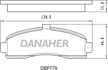 Danaher DBP779 - Тормозные колодки, дисковые, комплект autosila-amz.com