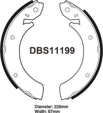 Danaher DBS11199 - Комплект тормозных колодок, барабанные autosila-amz.com