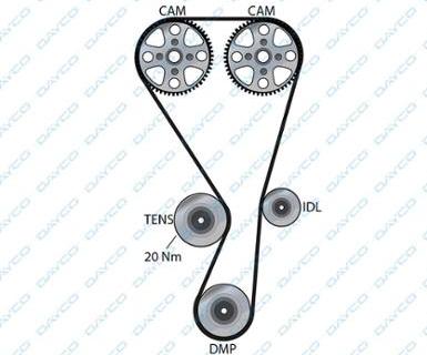 Dayco 941128 - Зубчатый ремень ГРМ autosila-amz.com