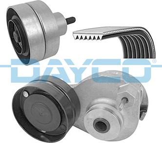 Dayco KPV134HD - Multi-V-belt set with tensioner fits: DAF CF 85, XF 105 MX265-MX375 10.05- autosila-amz.com