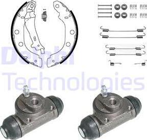 Delphi KP964 - Комплект тормозных колодок, барабанные autosila-amz.com