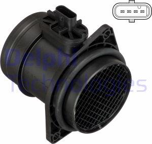 Delphi AF10418-12B1 - Датчик потока, массы воздуха autosila-amz.com