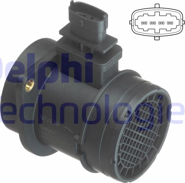 Delphi AF10399-12B1 - Датчик потока, массы воздуха autosila-amz.com