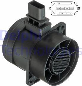 Delphi AF10365-12B1 - Датчик потока, массы воздуха autosila-amz.com