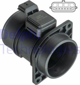 Delphi AF10367-12B1 - Датчик потока, массы воздуха autosila-amz.com