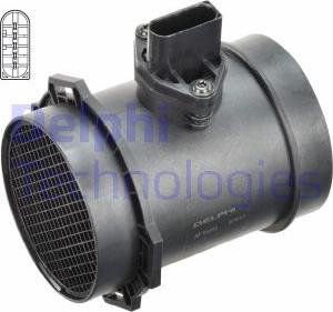 Delphi AF10283-12B1 - Датчик потока, массы воздуха autosila-amz.com