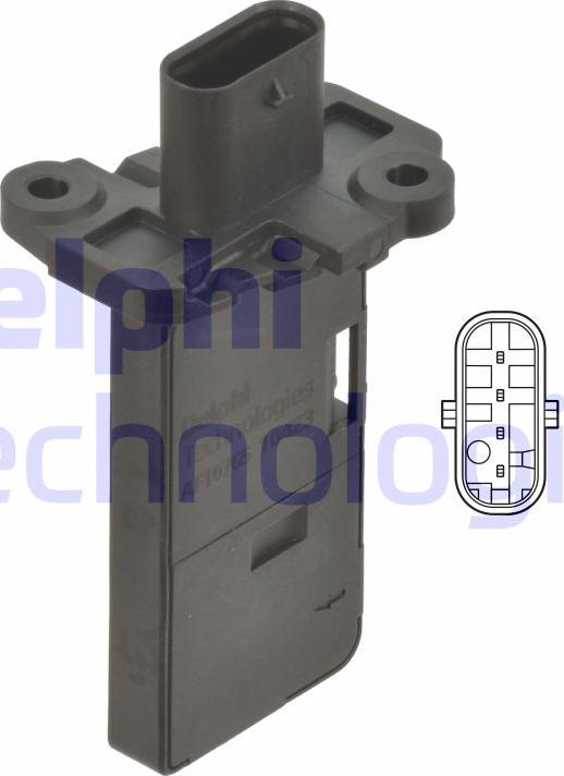 Delphi AF10765-12B1 - Датчик потока, массы воздуха autosila-amz.com