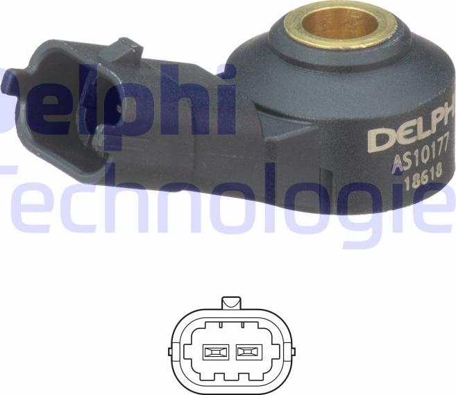 Delphi AS10177 - Датчик детонации autosila-amz.com