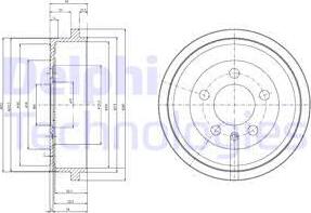 Delphi BF463 - Тормозной барабан autosila-amz.com