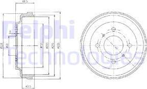 Delphi BF481 - Тормозной барабан autosila-amz.com