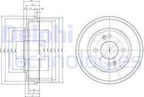 Delphi BF517 - Тормозной барабан autosila-amz.com