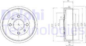 Delphi BF200 - Тормозной барабан autosila-amz.com