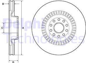 Delphi BG9957 - Тормозной диск autosila-amz.com