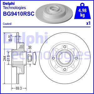 Delphi BG9410RSC - Тормозной диск autosila-amz.com