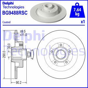 Delphi BG9488RSC - Тормозной диск autosila-amz.com