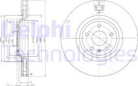 Delphi BG9054 - Тормозной диск autosila-amz.com