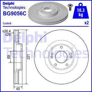 Delphi BG9056C - Тормозной диск autosila-amz.com