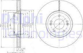 Delphi BG9056 - Тормозной диск autosila-amz.com