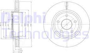 Delphi BG9058 - Тормозной диск autosila-amz.com