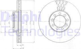 Delphi BG9062 - Тормозной диск autosila-amz.com