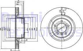 Delphi BG9009C-18B1 - Тормозной диск autosila-amz.com