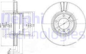 Delphi BG9005 - Тормозной диск autosila-amz.com