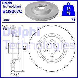 Delphi BG9007C - Тормозной диск autosila-amz.com