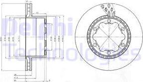 Delphi BG9015 - Тормозной диск autosila-amz.com