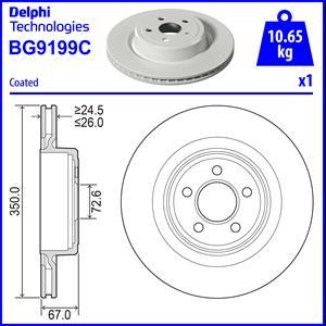 Delphi BG9199C - Тормозной диск autosila-amz.com