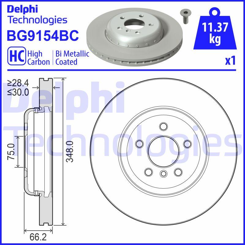 Delphi BG9154BC - Тормозной диск autosila-amz.com
