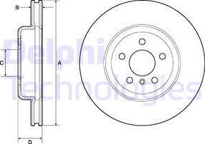 Delphi BG9154C-19B1 - Тормозной диск autosila-amz.com