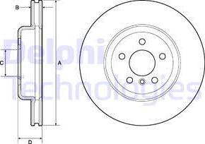 Delphi BG9154C-18B1 - Тормозной диск autosila-amz.com