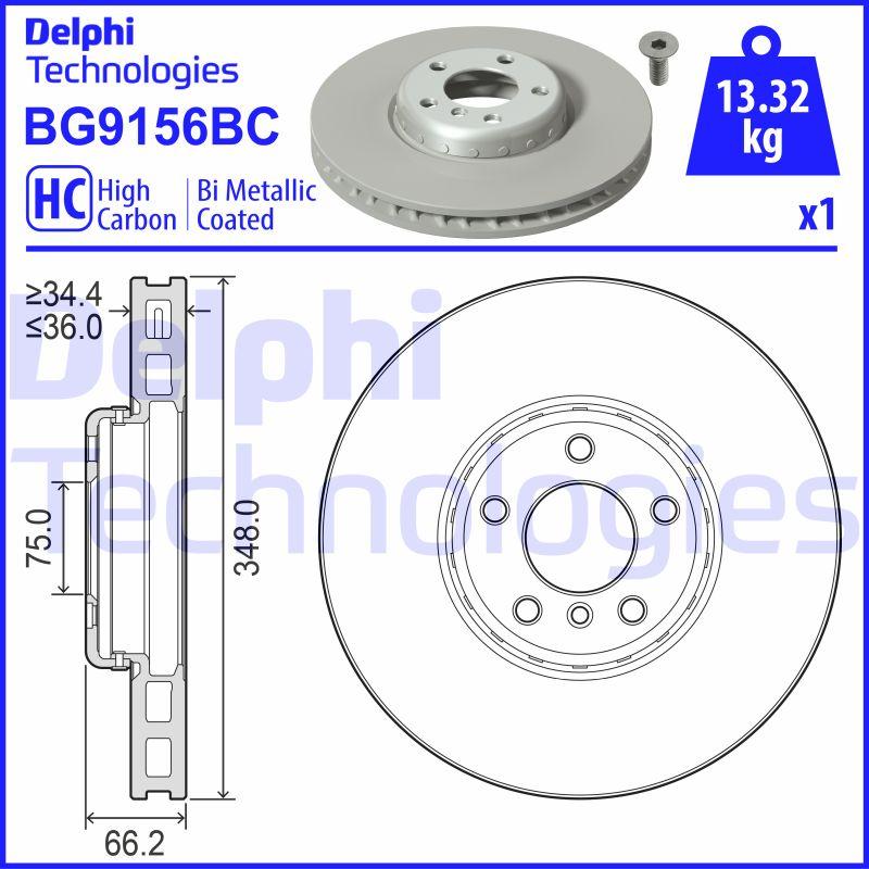 Delphi BG9156BC - Тормозной диск autosila-amz.com