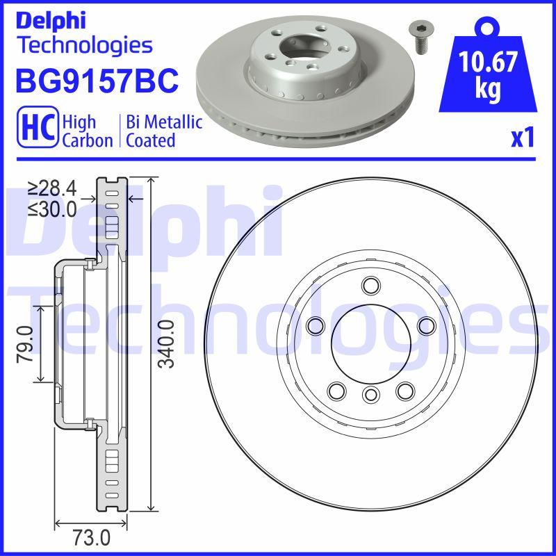 Delphi BG9157BC - Тормозной диск autosila-amz.com