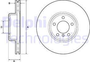 Delphi BG9157C - Тормозной диск autosila-amz.com