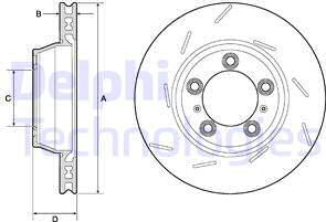 Delphi BG9164C - Тормозной диск autosila-amz.com