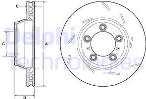 Delphi BG9165C - Тормозной диск autosila-amz.com