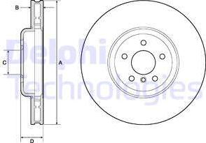 Delphi BG9161C - Тормозной диск autosila-amz.com