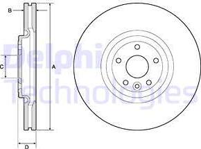 Delphi BG9167C - Тормозной диск autosila-amz.com