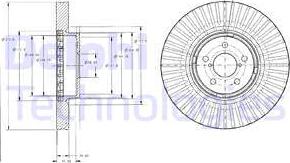 Delphi BG9105 - Тормозной диск autosila-amz.com