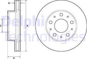 Delphi BG9180C - Диск тормозной autosila-amz.com