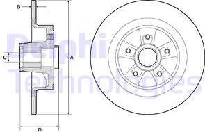 Delphi BG9136RSC - Тормозной диск autosila-amz.com