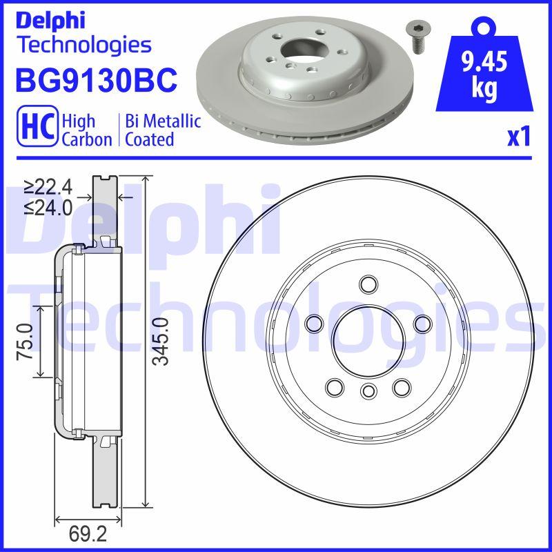 Delphi BG9130BC - Тормозной диск autosila-amz.com