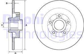Delphi BG9138RSC - Тормозной диск autosila-amz.com