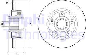 Delphi BG9137RS - Тормозной диск autosila-amz.com