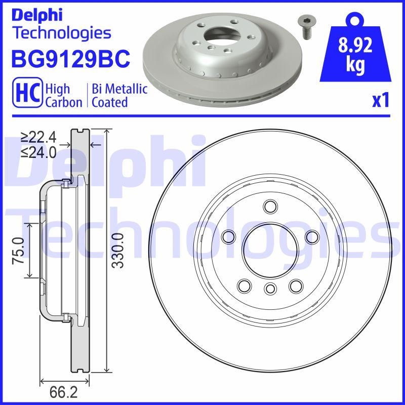Delphi BG9129BC - Тормозной диск autosila-amz.com