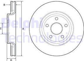 Delphi BG9121 - Тормозной диск autosila-amz.com