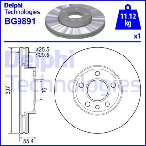 Delphi BG9891 - Тормозной диск autosila-amz.com